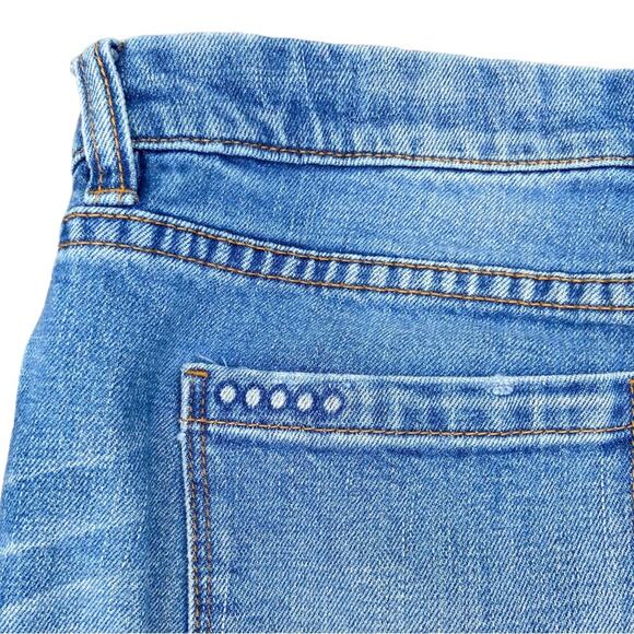 Blank NYC Deep Cuff Straight Medium Wash Distressed Blue Jeans Women’s Size 28 - Picture 6 of 10